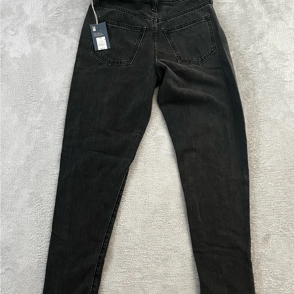 00/24R NWT Universal‎ Thread Boyfriend Jeans Black Non-Stretch Raw Hem